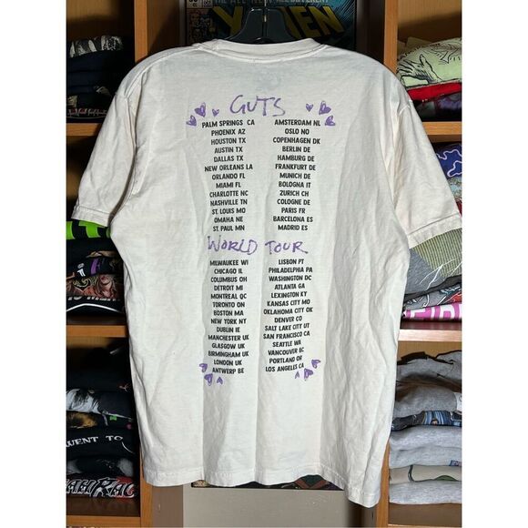 Rare Olivia Rodrigo Guts Get Him Back 2024 World Tour Exclusive Tee - Picture 3 of 4